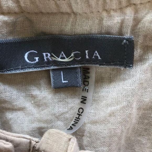 Gracia Girl’s Tan Sleeveless peasant large Dress - Picture 6 of 7